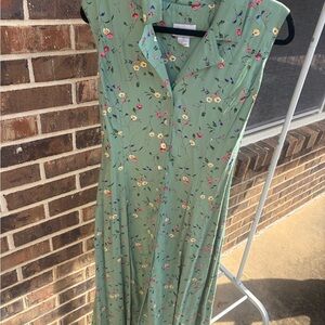 Robbie Bee Green Floral Maxi Dress